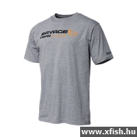 Savage Gear Signature Logo T-Shirt Szürke Horgász Póló Xxl