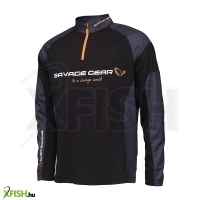Savage Gear Tournament Gear Shirt Fekete Színű Hosszú Ujjú Horgász Póló M