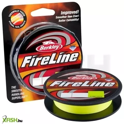 Berkley FireLine Fused Original Filler Spools Fonott Pergető zsinór 295yd | 270m Flame Green 7.9kg | 17lb 0.006in | 0.15mm