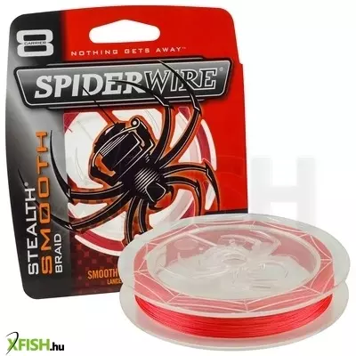 SpiderWire Stealth Smooth Filler Spools Mikrokristályos Polimerréteg bevonatú Fonott Pergető Zsinór 300m Piros 20.0kg | 44lb | 0.20mm