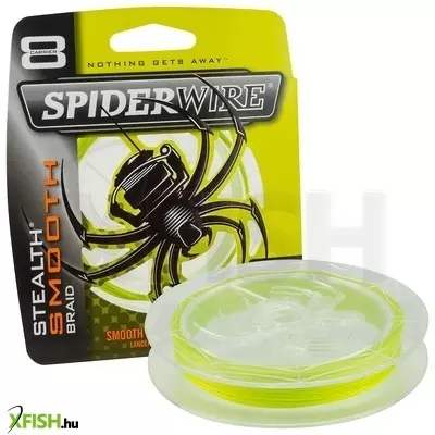 SpiderWire Stealth Smooth Filler Spools Mikrokristályos Polimerréteg bevonatú Fonott Pergető Zsinór 300m Hi-Vis Sárga 9.2kg | 20lb | 0.10mm