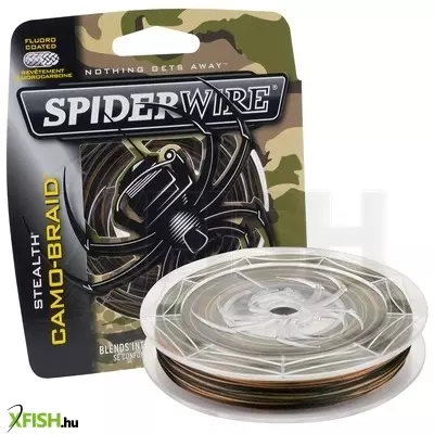 SpiderWire Stealth Smooth Filler Spools Mikrokristályos Polimerréteg bevonatú Fonott Pergető Zsinór 300m Camo 7.3kg | 16lb 0.08mm