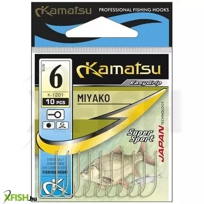Kamatsu Miyako 02 Blnr Füles Pontyozó Horog Black Nickel 10 db/csomag