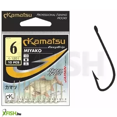 Kamatsu Miyako 10 Blnr Füles Feeder Horog Black Nickel 10 db/csomag