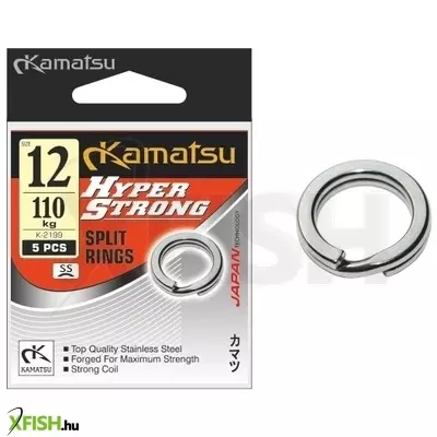 Kamatsu Hyper Strong Split Ring K-2199 Műcsalis Karika Ss 5 mm 29 Kg 10 db/csomag