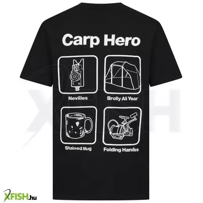 Navitas Carp Hero Tee Horgász Póló Fekete Xxxl