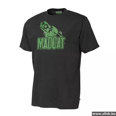Madcat Clonk Teaser T-Shirt Dark Grey Melange Szürke-Zöld Póló Xxl