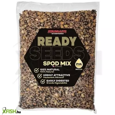 Starbaits Ready Seeds Spod Mix Főzött Magmix Natúr 3Kg