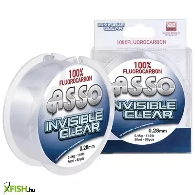 Asso Invisible Clear Fluorocarbon Előke Zsinór 30M 0,60