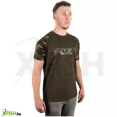 Fox Raglan Khaki / Camo Sleeve T Póló - Xl