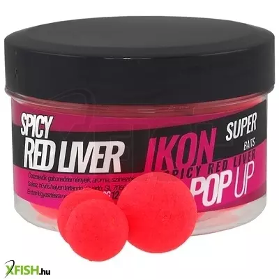 Ikon Pop Up Spicy Red Liver 12-16mm fűszeres-máj fluo piros