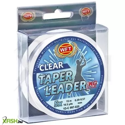Wft Taper Leader felvastagodó előtétzsinór 0,20-0,57 Clear 5x15m