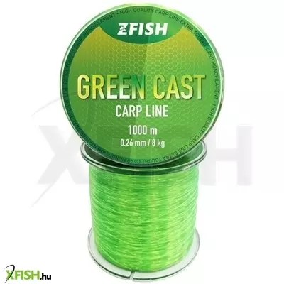 Zfish Green Cast Carp Line Monofil pontyozó zsinór zöld 1000m 0,30 mm 11 kg