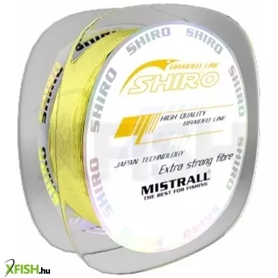 Mistrall Braid Shiro Fluo Univerzális fonott zsinór Fluo Sárga 150 m 0,08 mm 4,35 kg